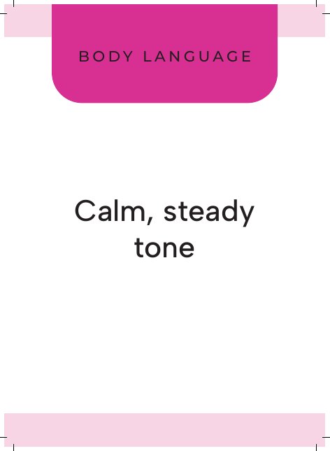 Body language card