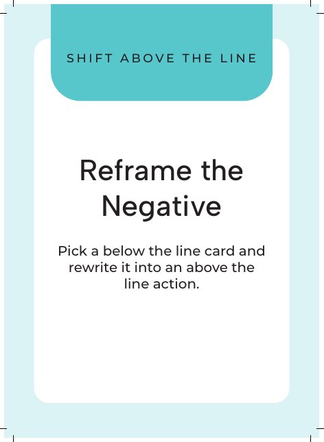 Shift Above the Line prompt card